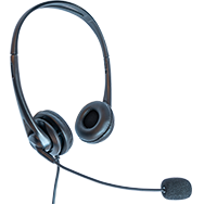 Binaural headset - 3.5mm plug with USB lead